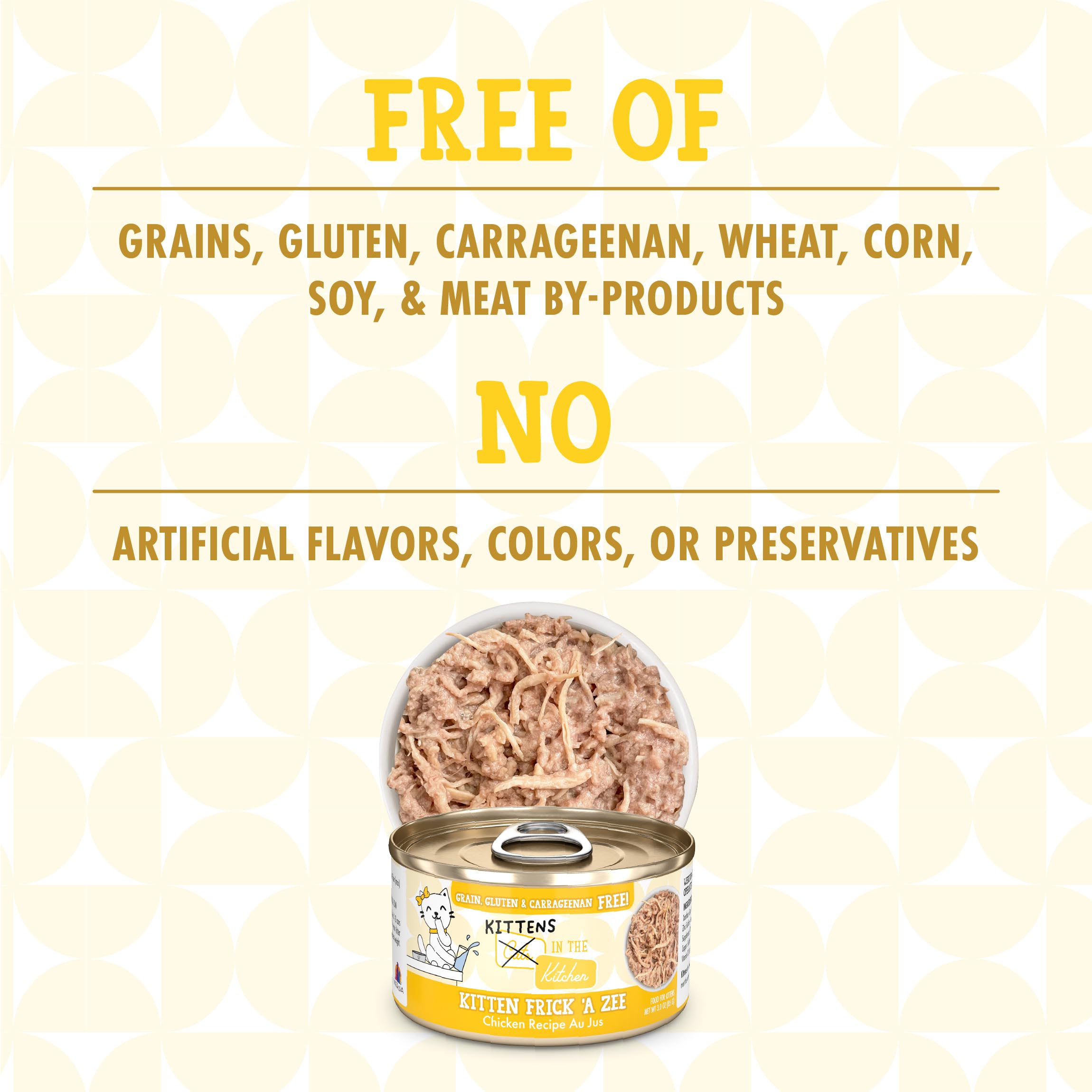 Weruva kittens in the kitchen grain-free recipe designed for growing kittens