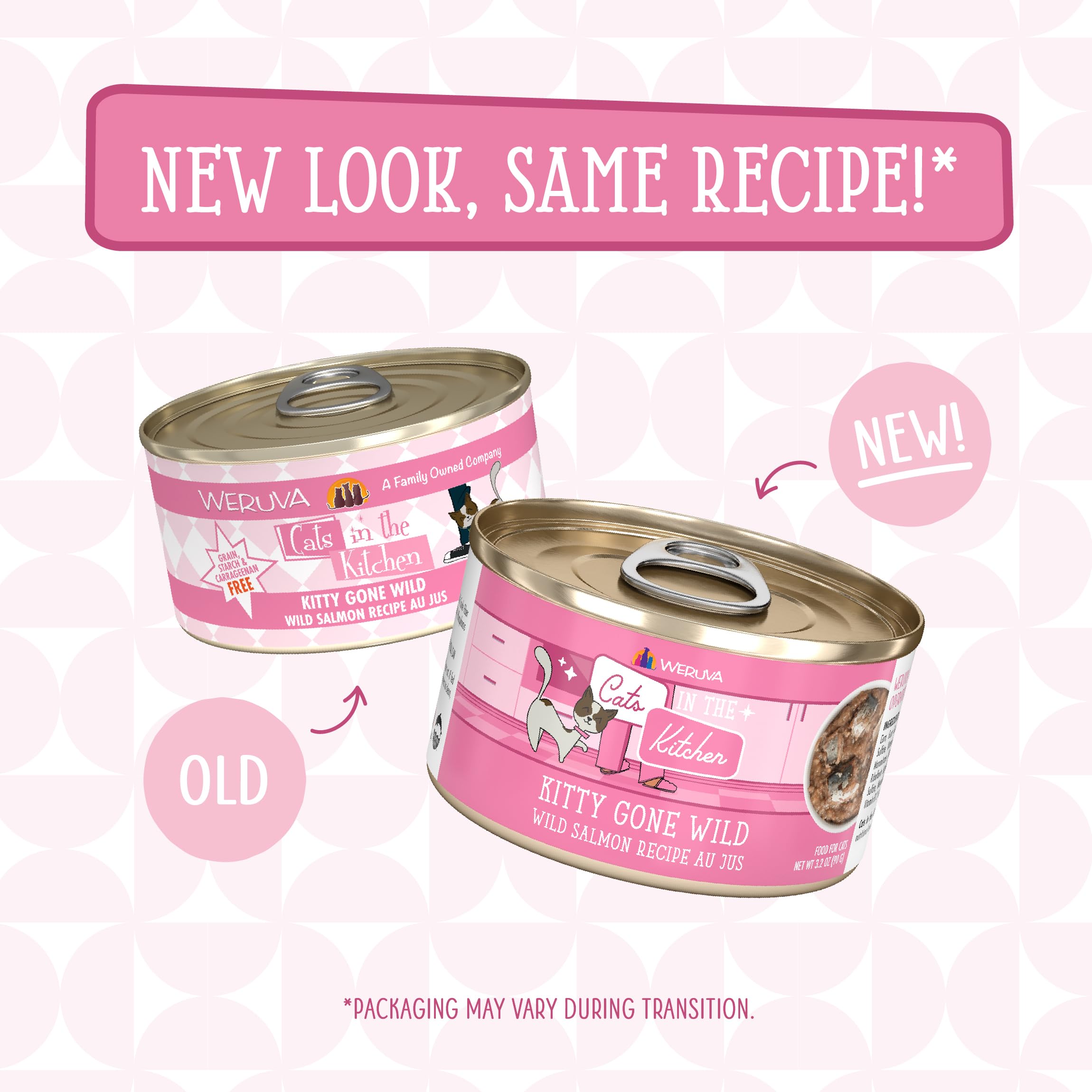 Weruva Kitty Gone Wild can featuring tuna and sardine in au jus