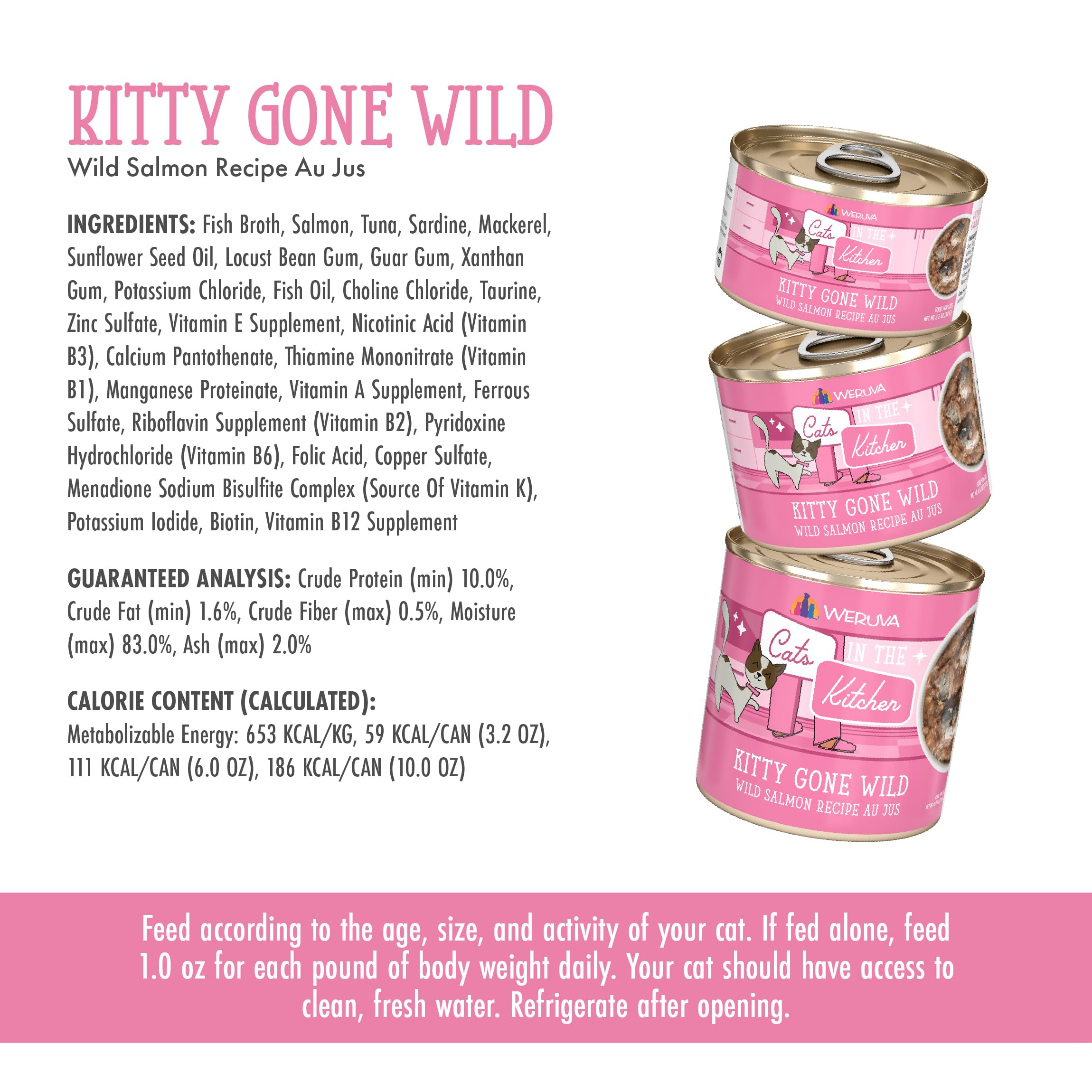 Weruva Kitty Gone Wild can open with clear labeling