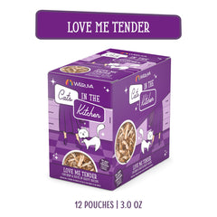 Close-up of Love Me Tender gravy texture for cats