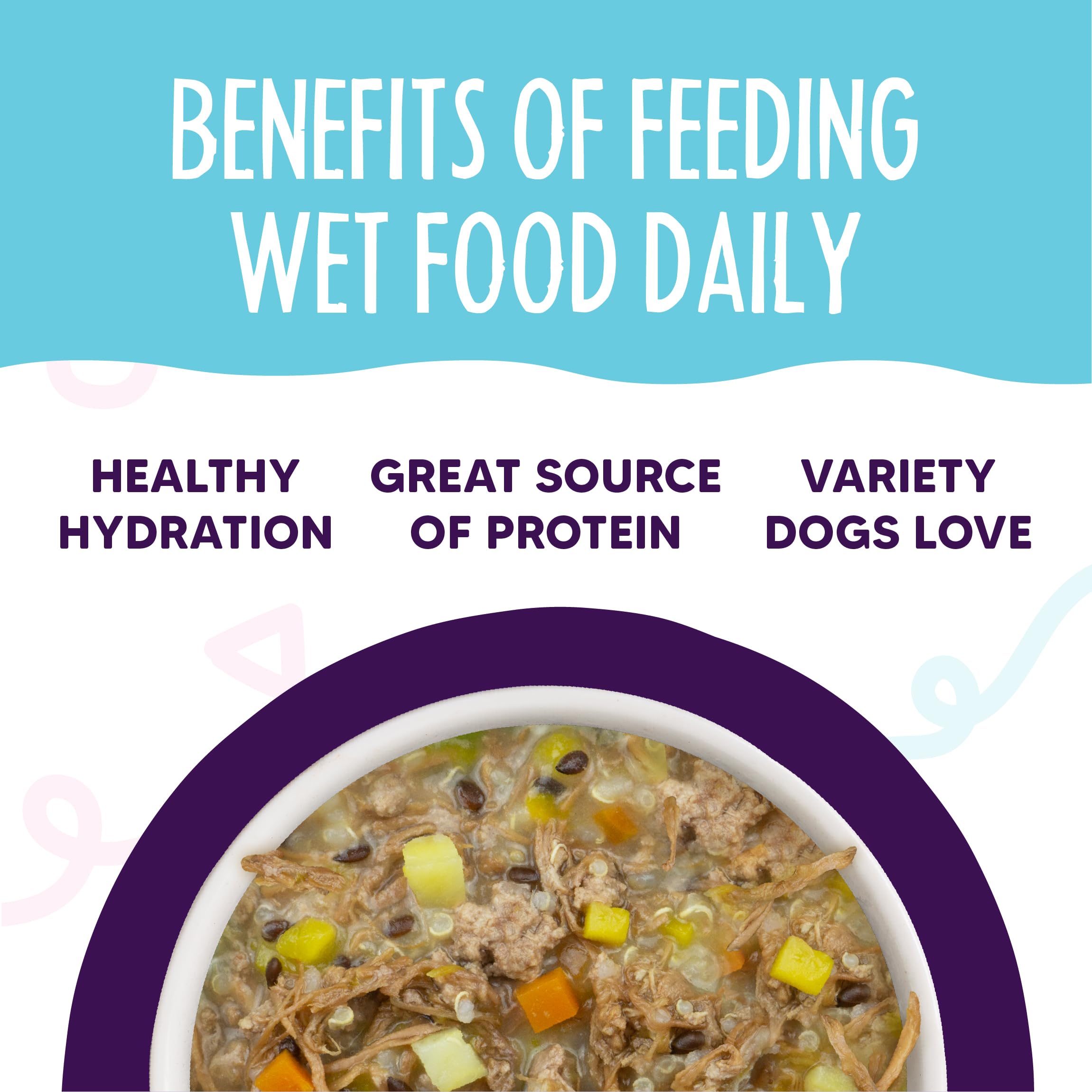 Weruva Meals 'n More grain-free gluten-free carrageenan-free image promotes clean ingredients