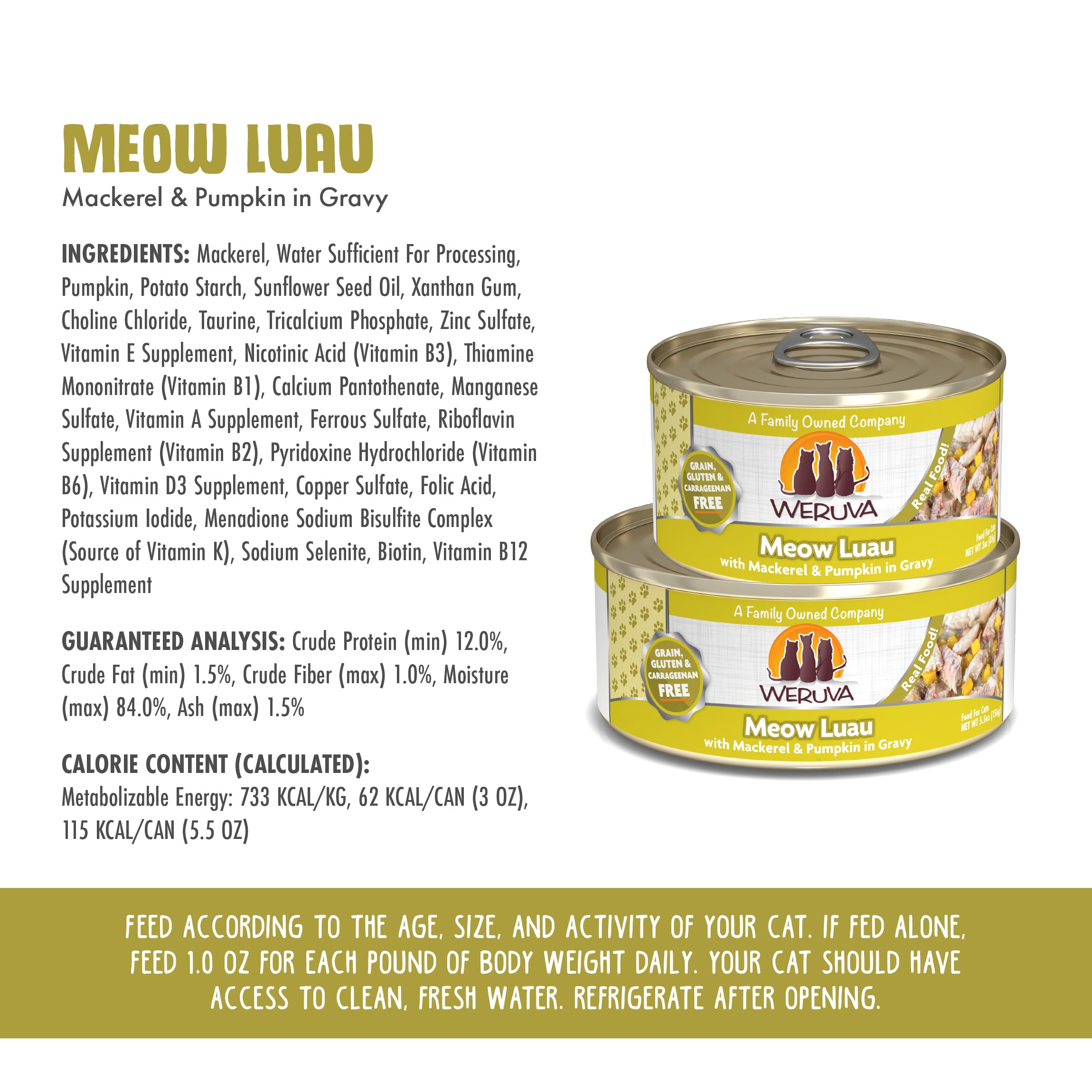 Close-up of gravy texture in Weruva Meow Luau supports hydration through moisture