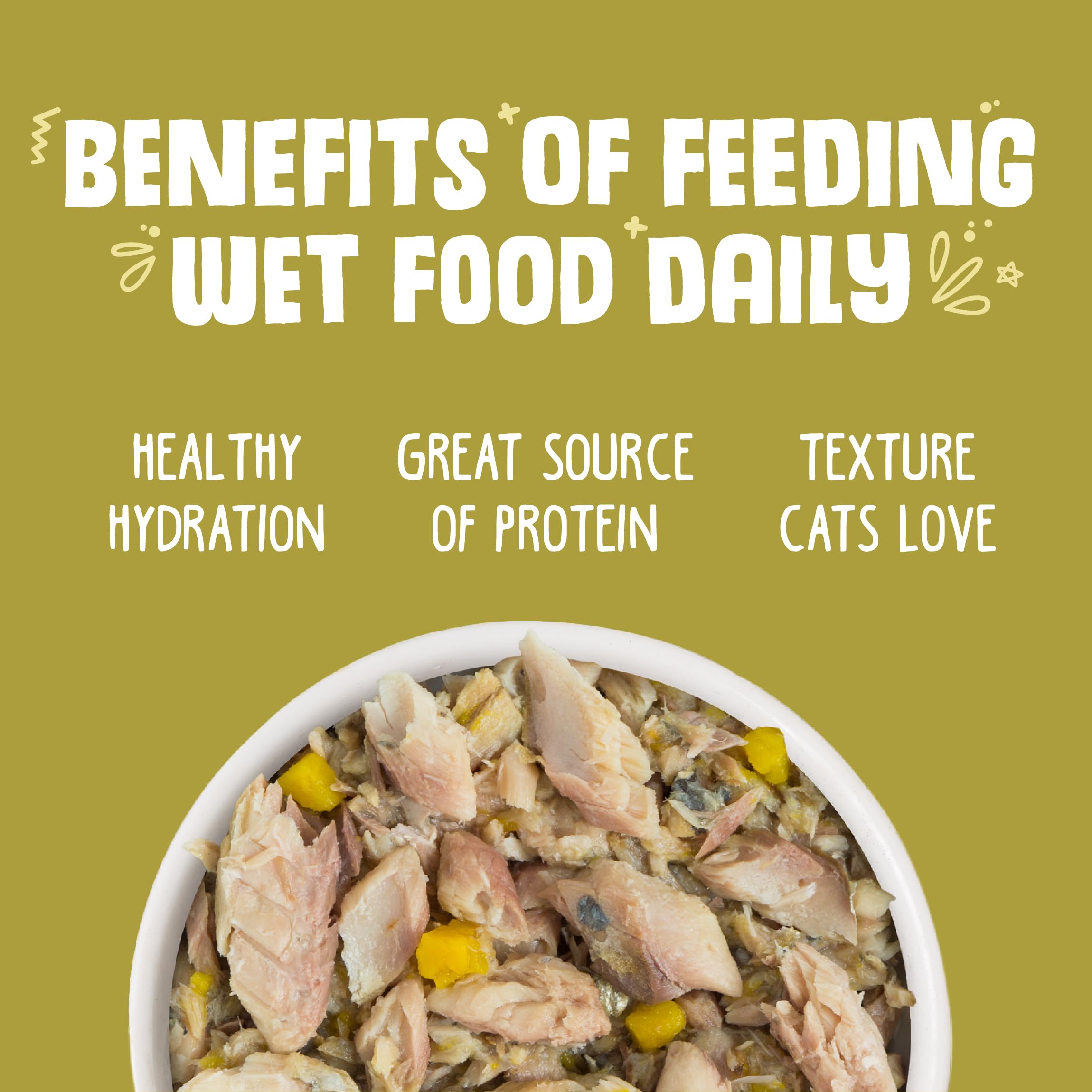 Grain-free, gluten-free Weruva Meow Luau packaging details