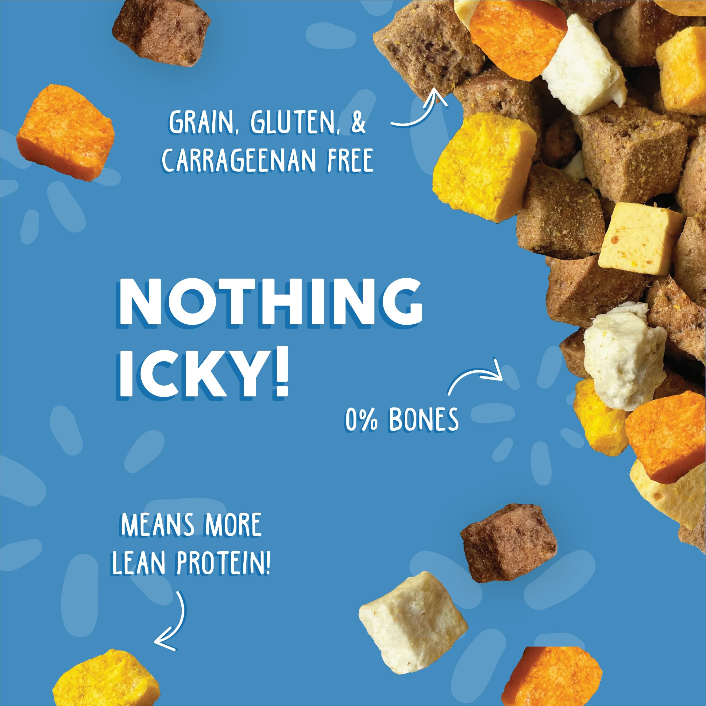 Natural, grain-free labeling on the Weruva packaging