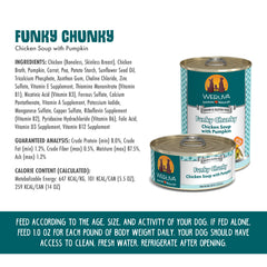 12-pack of Weruva Funky Chunky Chicken Soup ready for regular feeding.