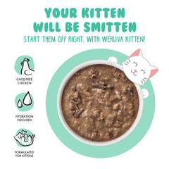 Packaging photo for Weruva Kitten formula to aid easy meal planning.