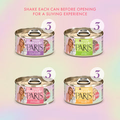 Label detail highlighting protein blend and free-from ingredients for discerning felines