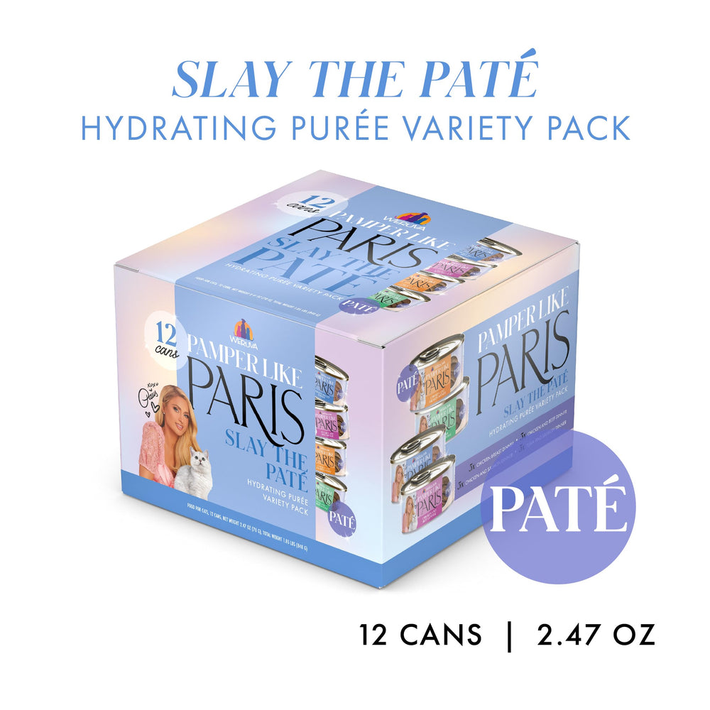 Weruva Paris Hilton Pamper Like Paris chicken pate can highlights white meat chicken breast.