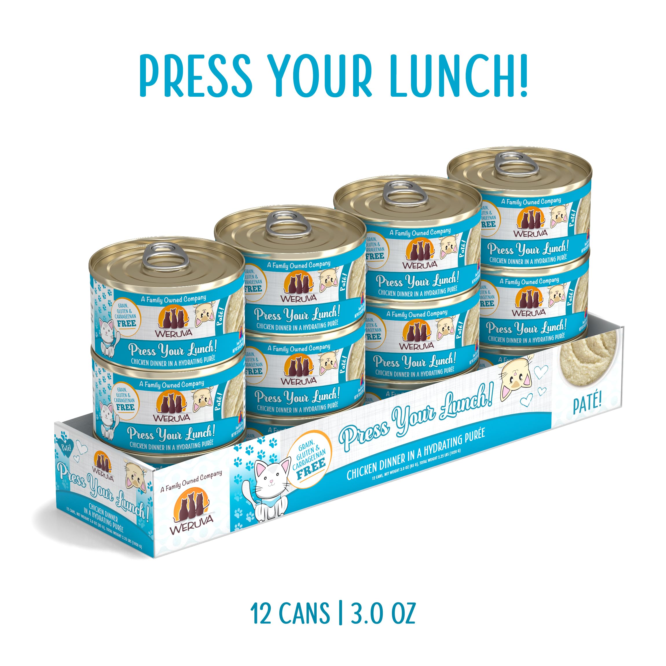 Weruva Press Your Lunch creamy pate close-up highlighting silky consistency for tempting meals.