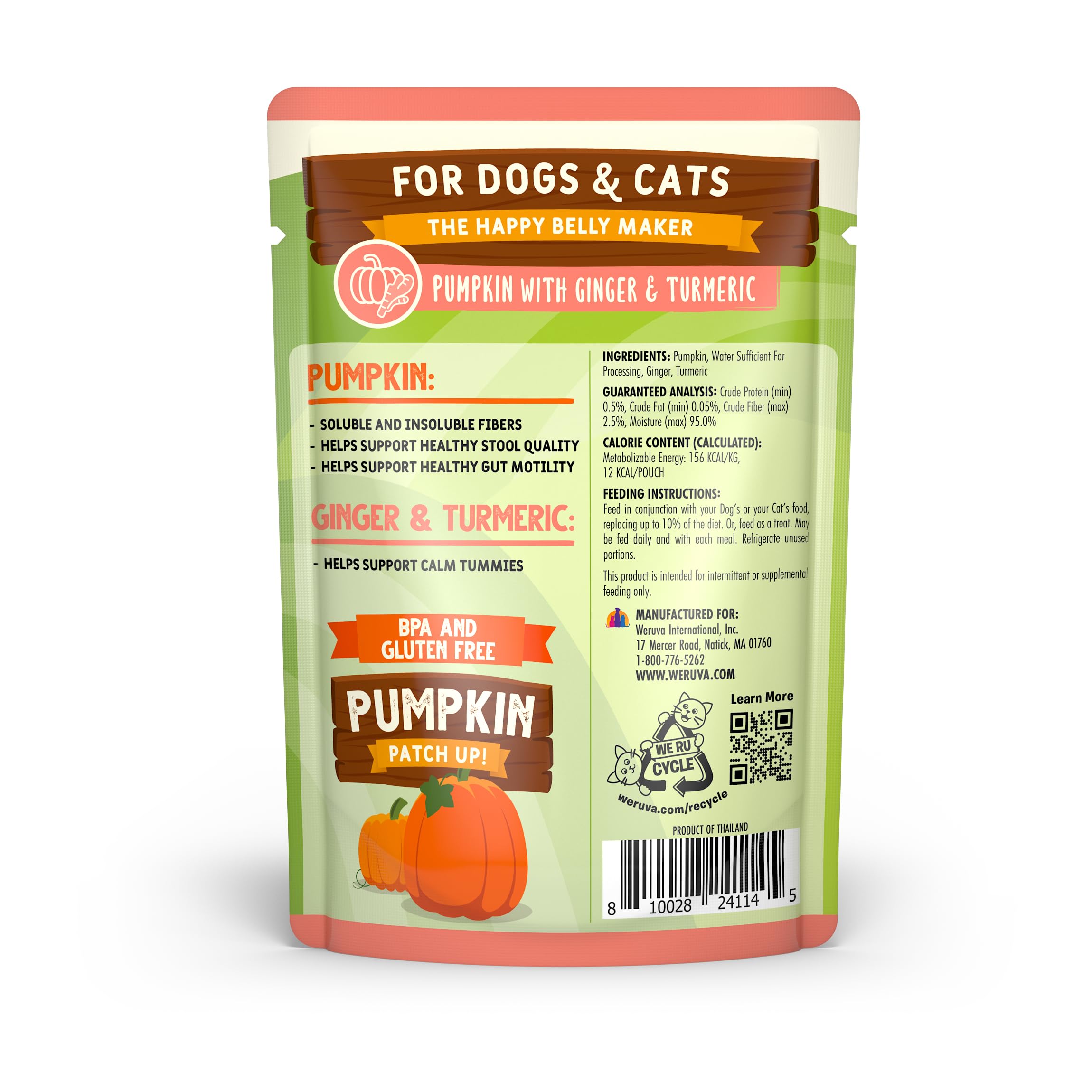 Packs shown in a pantry-ready BPA-free pouch