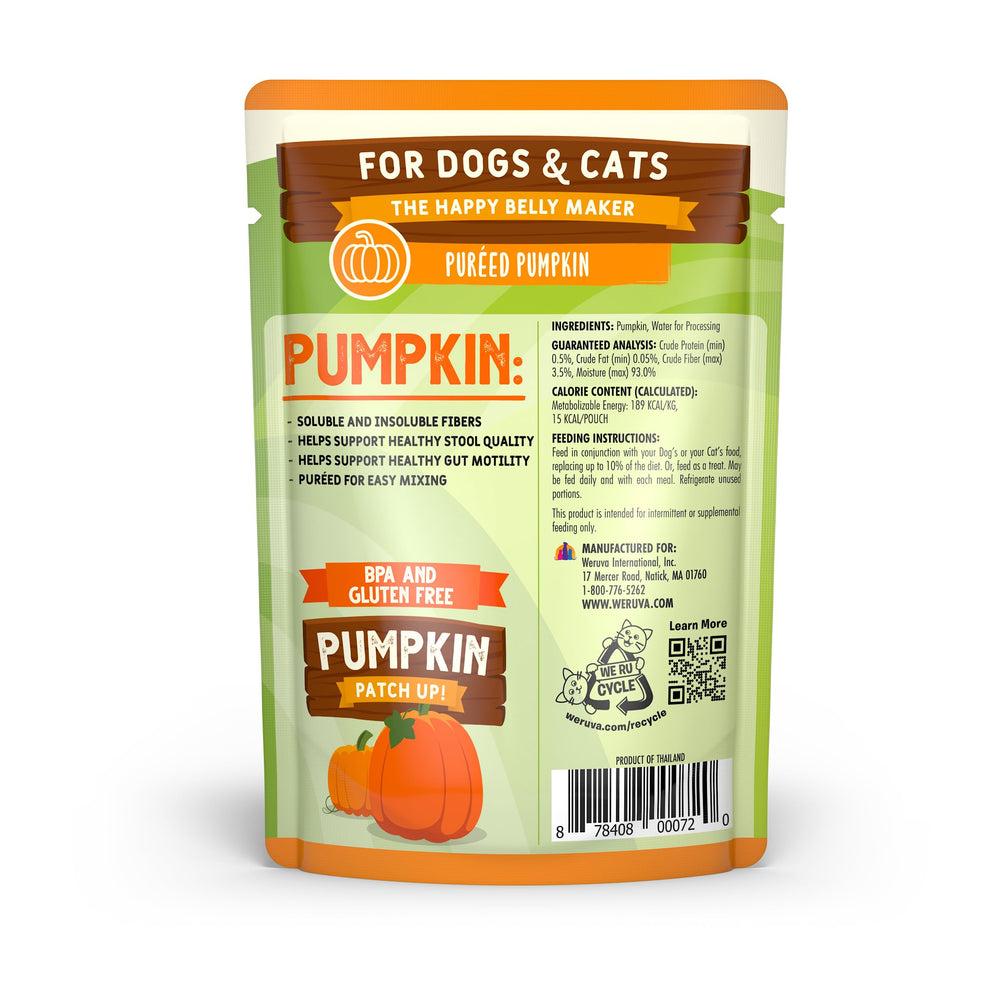 Close-up of pumpkin puree texture in Weruva Patch Up!, natural color and creaminess.