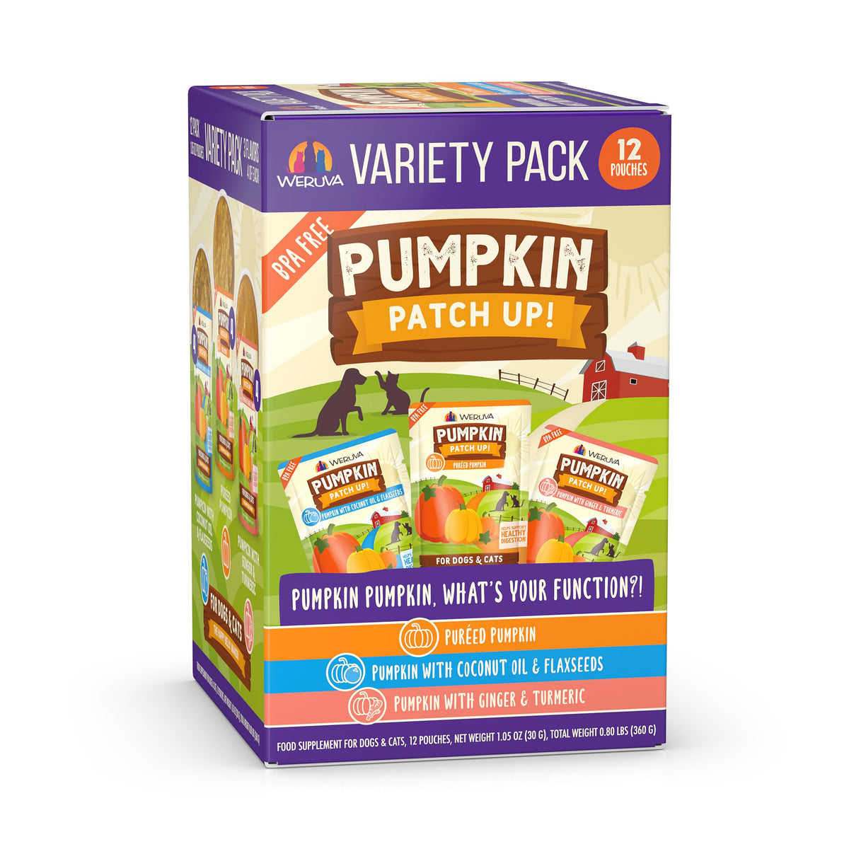 Weruva Pumpkin Patch Up! Purée pouch for quick meal mixing and gentle digestion