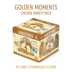 Weruva Senior Chicken 3oz can close-up, lean protein option for seniors.