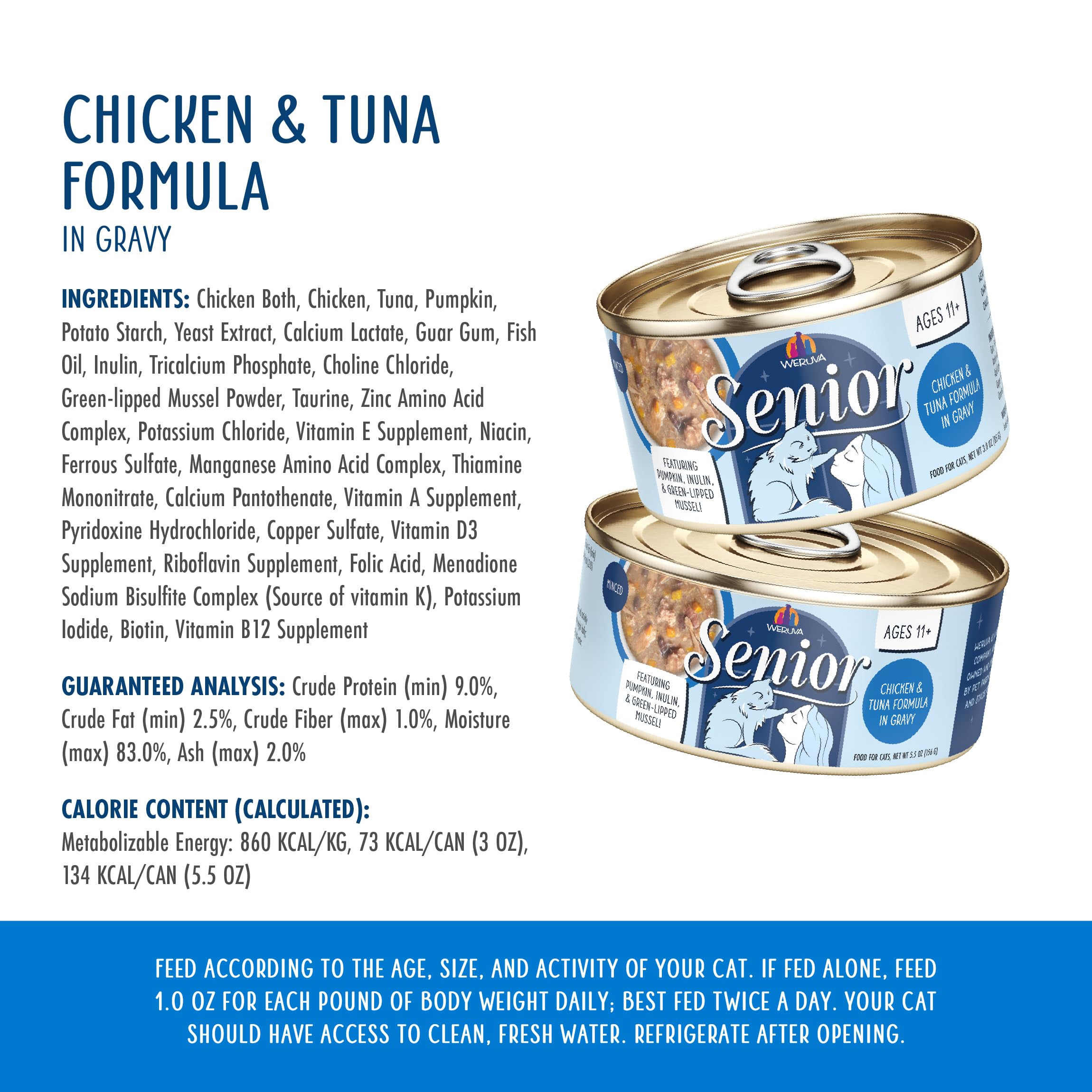 Weruva pack of 12 cans displaying convenient bulk packaging for daily meals