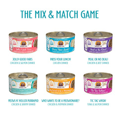 Creamy texture of Weruva Slide N Serve Pate in action for easy serving.
