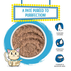 Slide N' Serve pouch opening simplifies mealtime for pets and caregivers.
