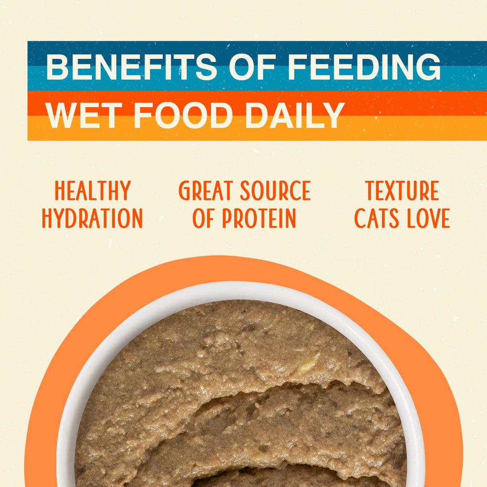 The Karate Kitty pouch close-up with protein-rich paté.