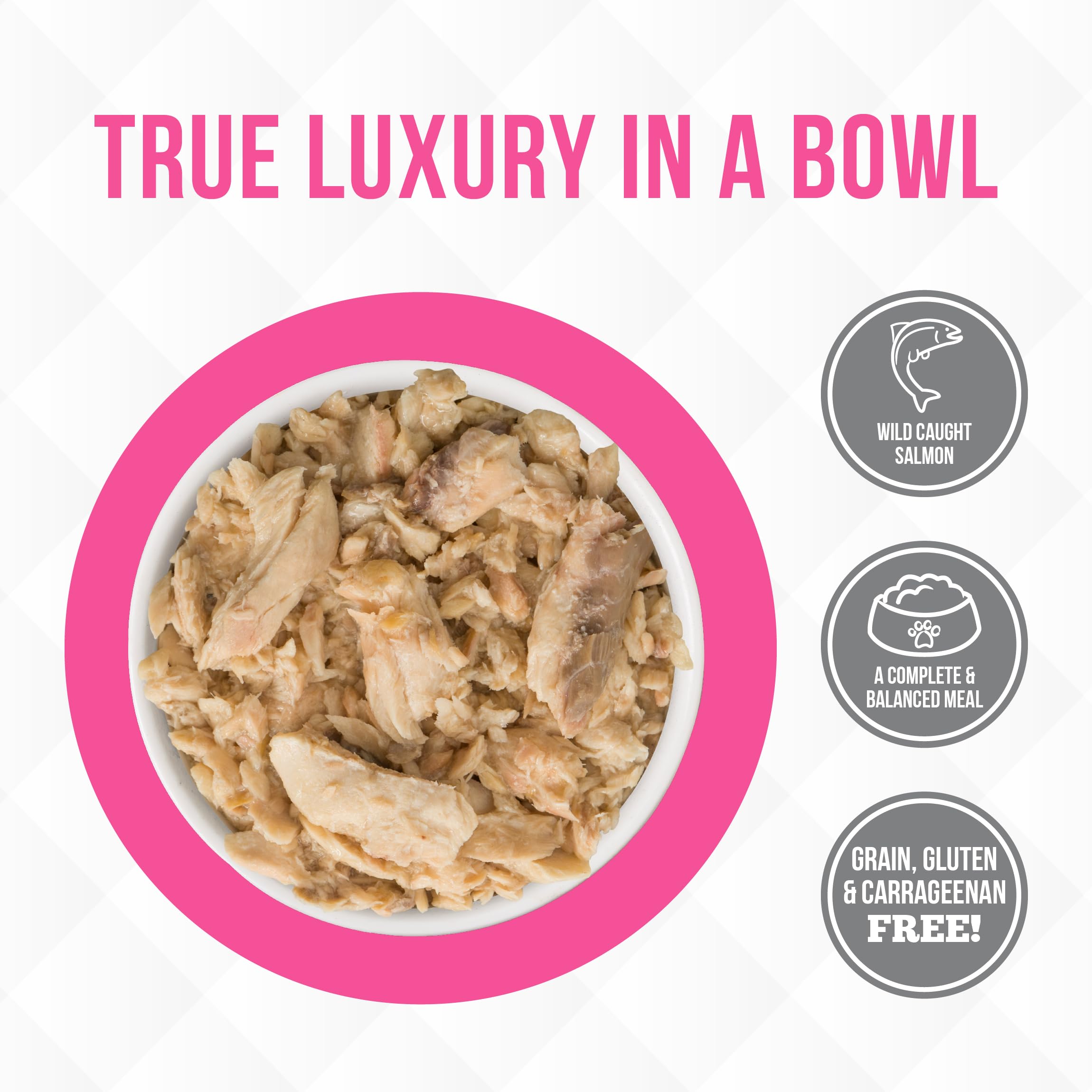Weruva TruLuxe pack of 24 cans display for convenient bulk feeding