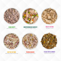 Serving dish with Weruva TruLuxe ready-to-serve meals for easy daily feeding