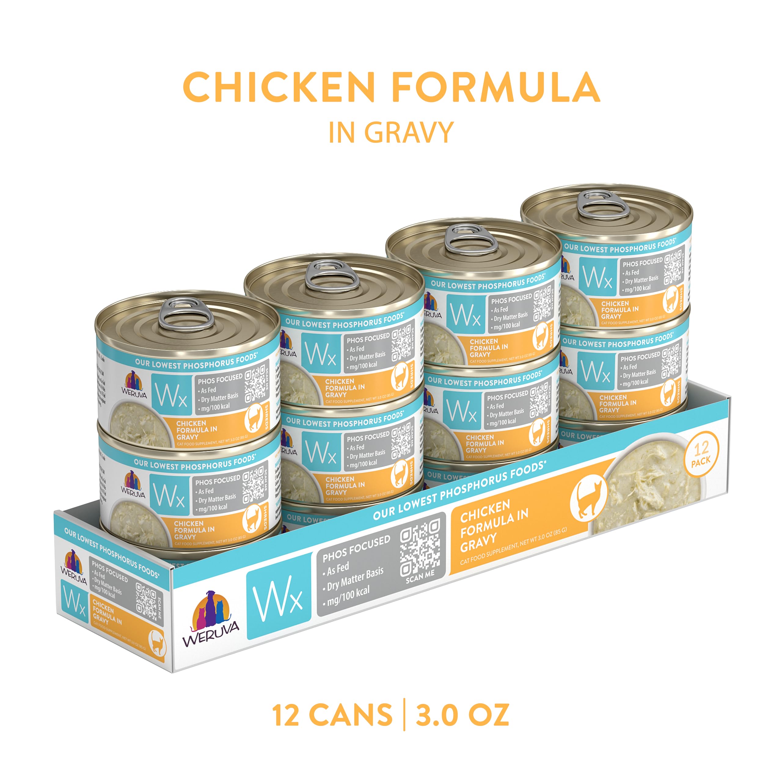 Wx Phos Focused low phosphorus formula supports balanced feline nutrition with reduced phosphorus.