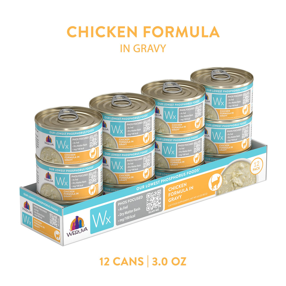 Wx Phos Focused low phosphorus formula supports balanced feline nutrition with reduced phosphorus.