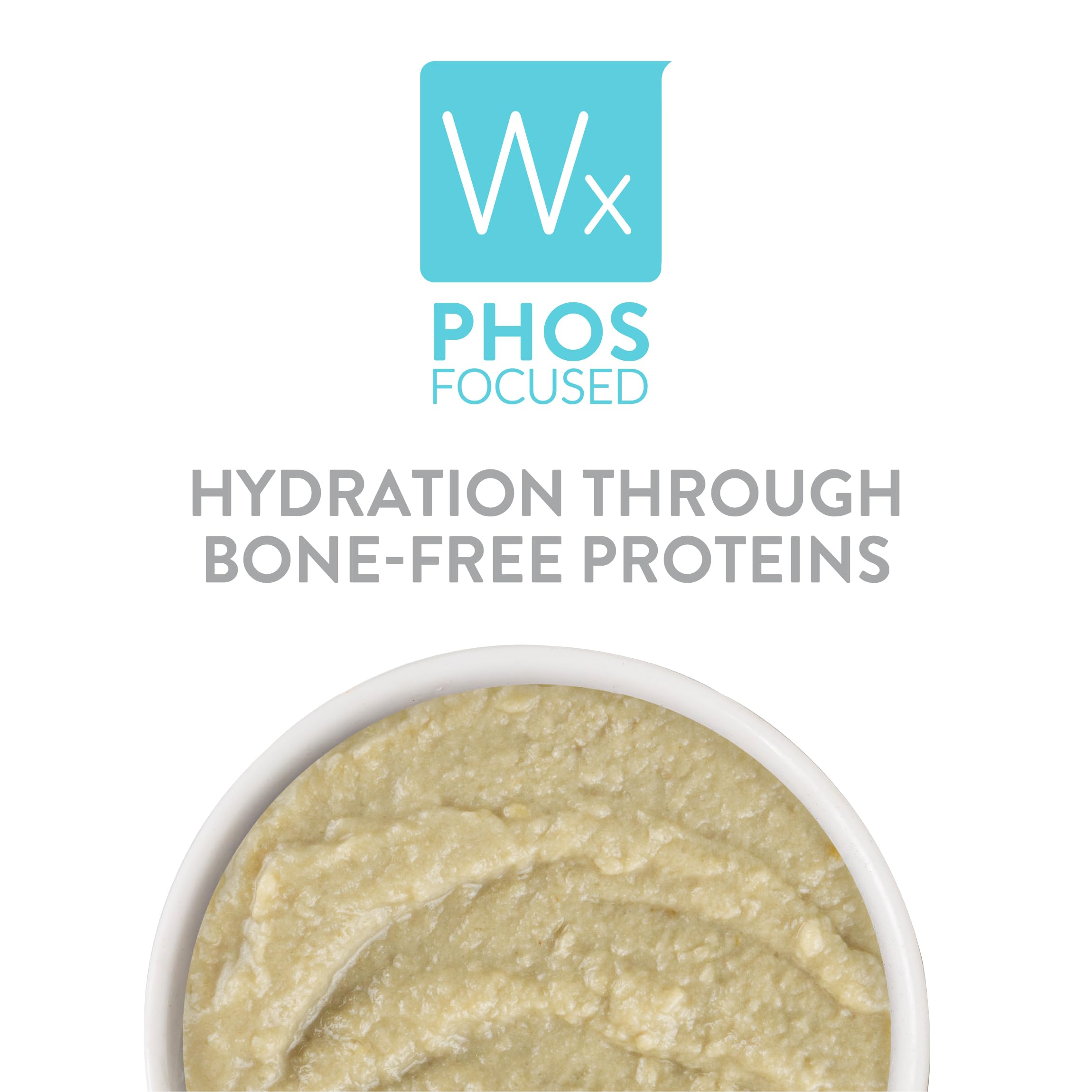 Weruva Wx Phos Focused tilapia-tuna puree can nutrition label, showcasing low phosphorus
