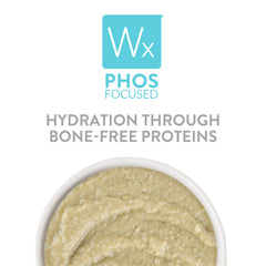 Weruva Wx Phos Focused tilapia-tuna puree can nutrition label, showcasing low phosphorus