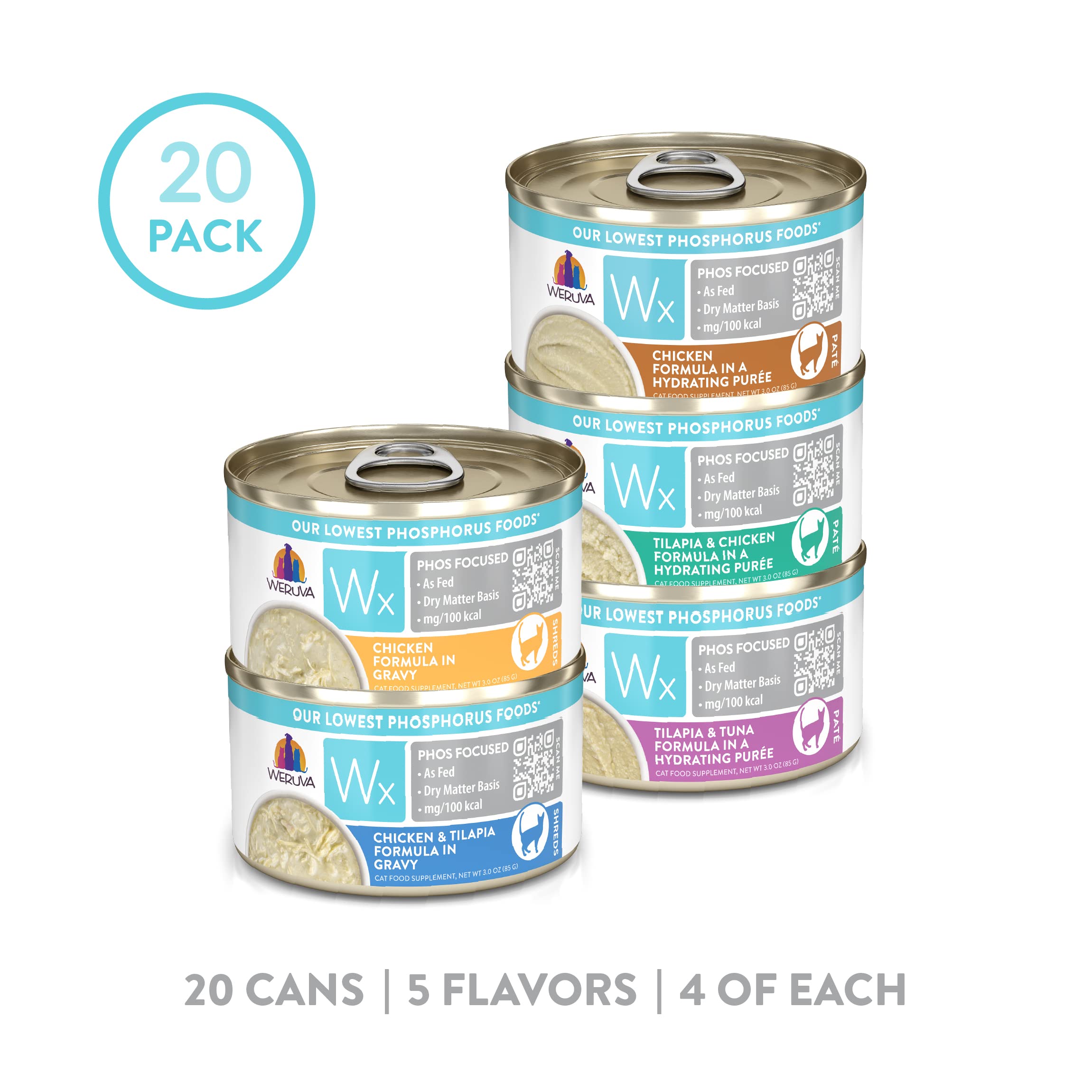 Weruva WX Phos Focused canned cat food with grain-free, easily digestible recipes.