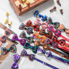 Wesiti plaid bow tie, versatile for holidays and events