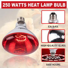 Wesome Lighting infrared reflector heat lamp for efficient heat distribution.