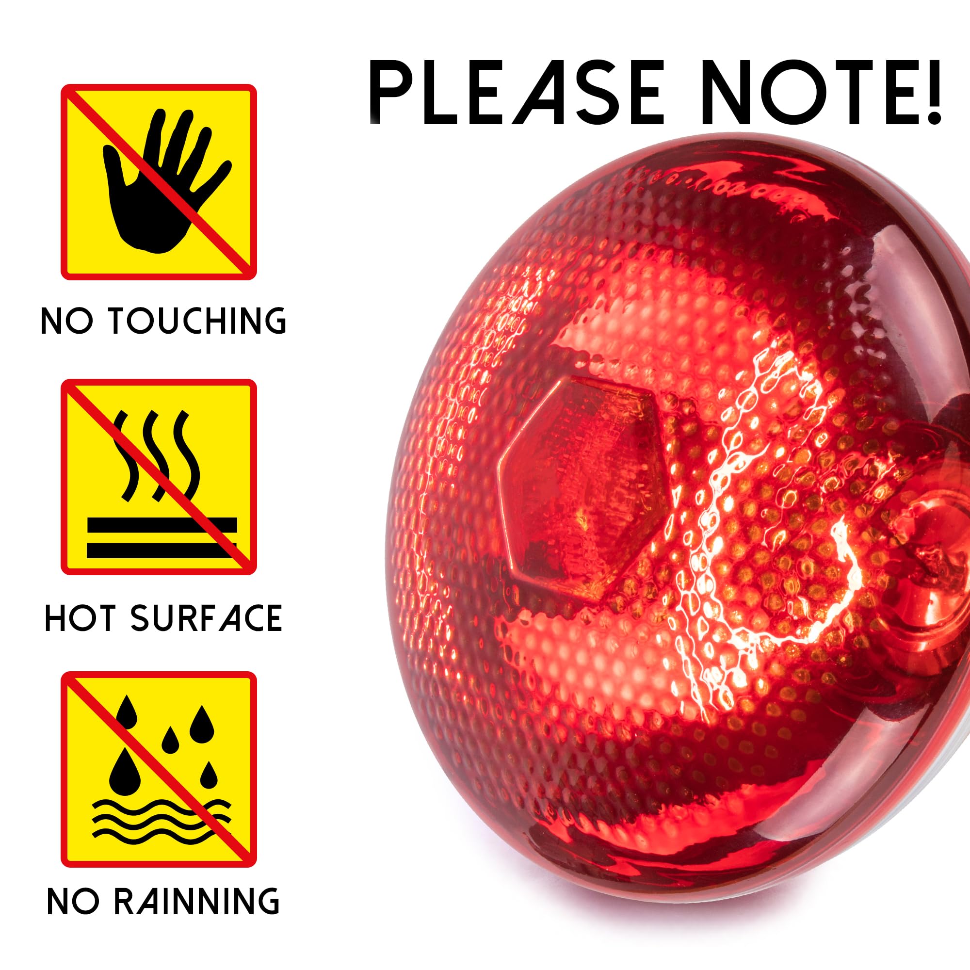 Wesome Lighting safety reminder: maintain distance and avoid touching the hot bulb.