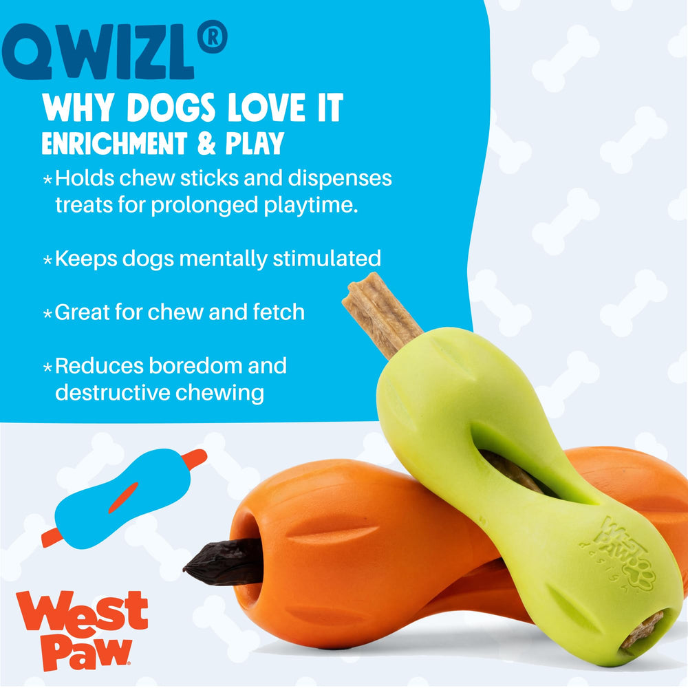 West Paw Qwizl side vents releasing scents to stimulate exploration.