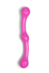 West Paw Zogoflex Echo Zwig Squeezy pink fetch stick, side view, for safe, high-visibility play.