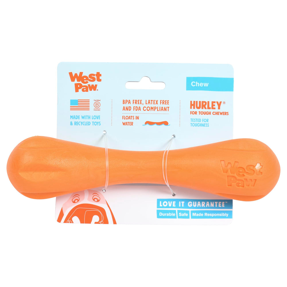 Hurley bone floats, enabling safe fetch and water play.
