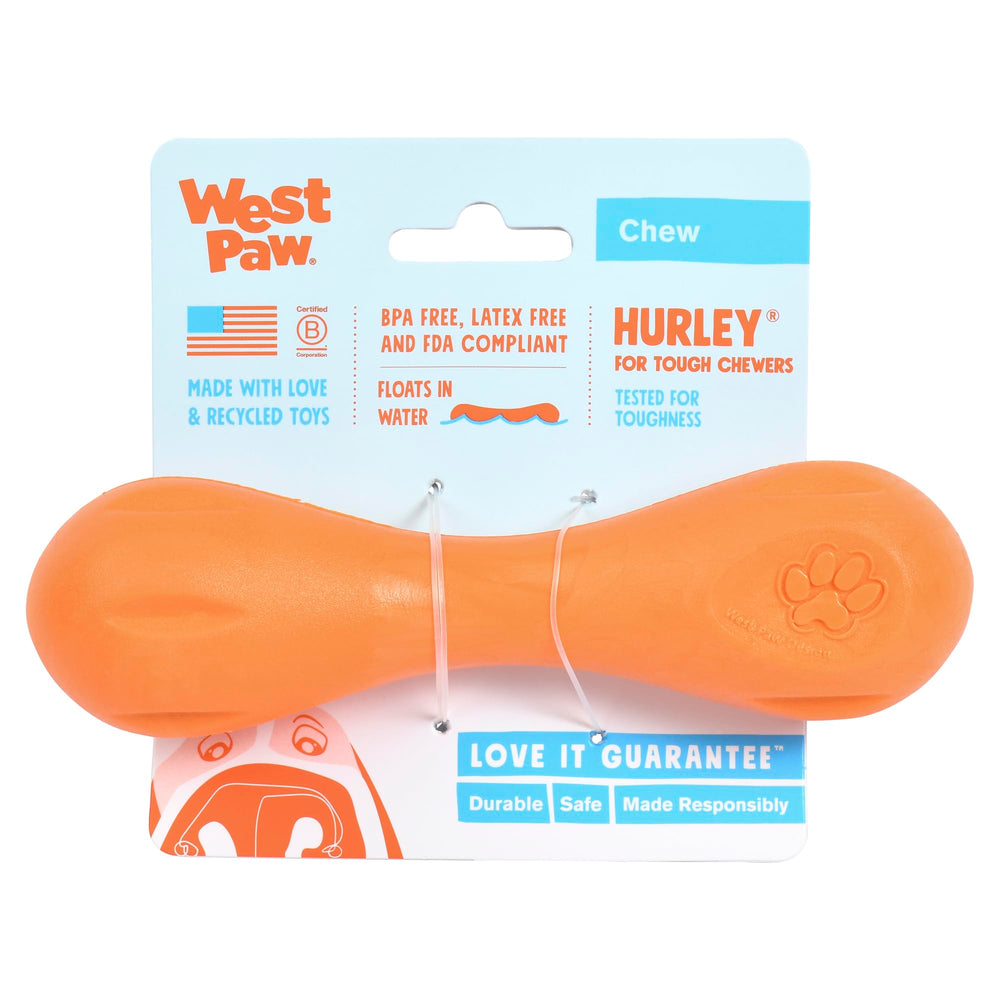 WEST PAW Zogoflex Hurley floating in water for fetch and play