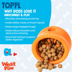 WEST PAW Zogoflex Toppl treats-dispensing toy encourages slow eating