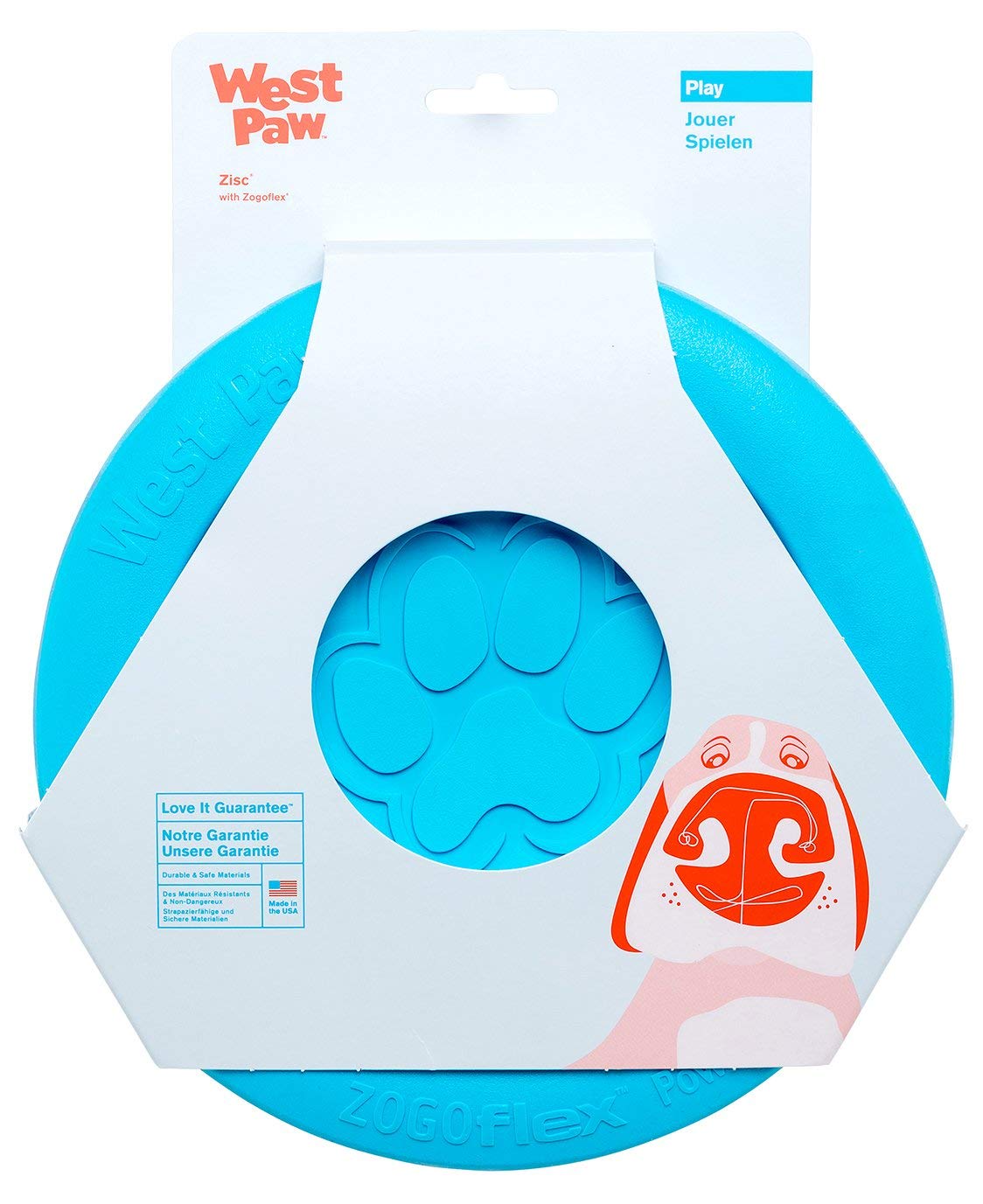 West Paw Zogoflex Zisc in air for high-flying fetch