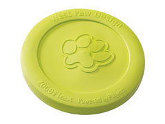 West Paw Zogoflex Zisc dog flying disc in Granny Smith, ideal for fetch and water-friendly play