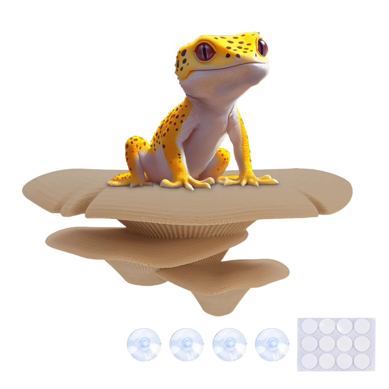 Westant bearded dragon and gecko habitat with mushroom decor accents