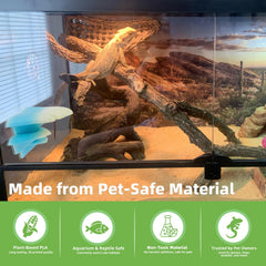 Westant sticky pads allow flexible placement for mushroom decorations in terrariums