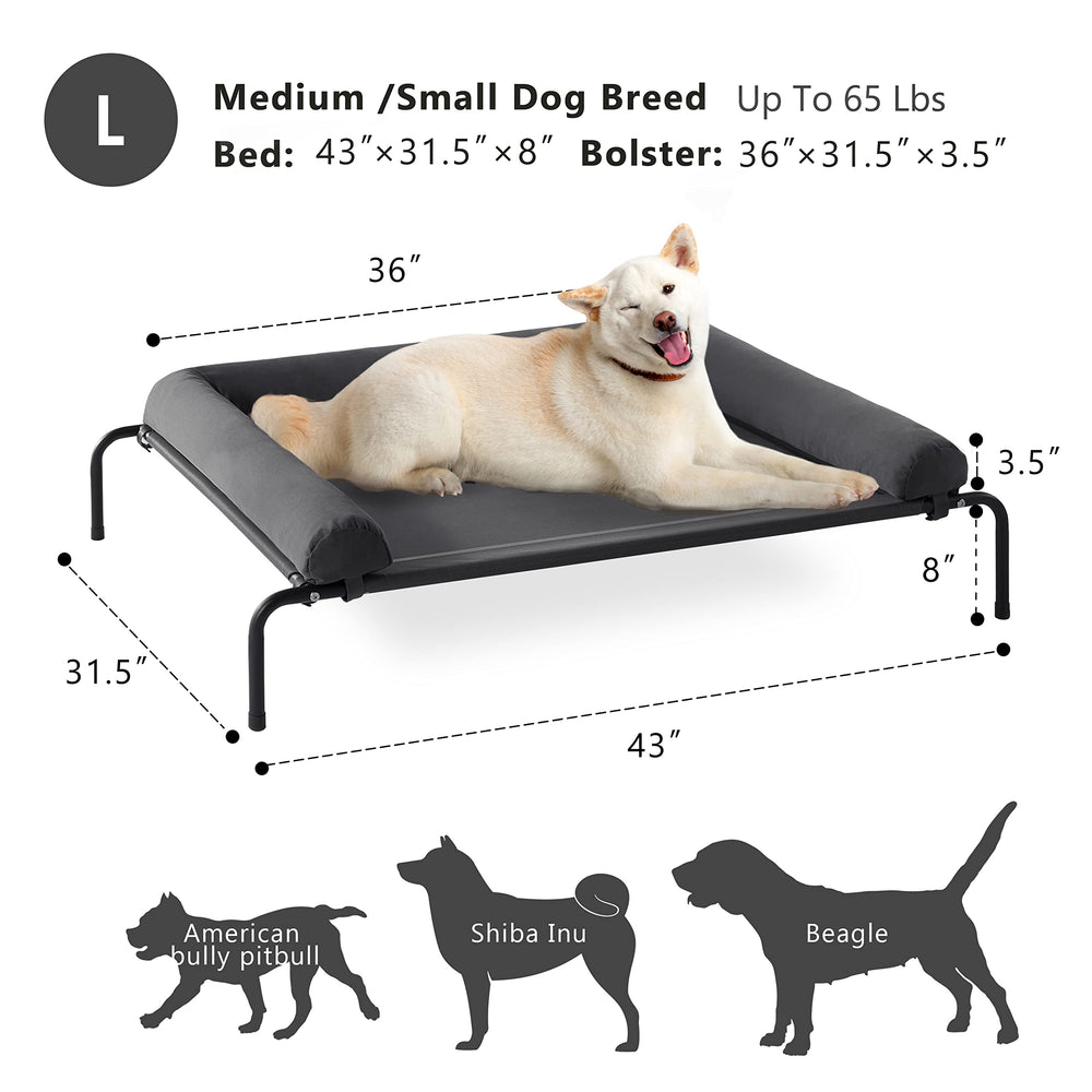 WESTERN HOME mesh cot with 8-inch height promotes airflow and cooling.