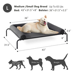 WESTERN HOME mesh cot with 8-inch height promotes airflow and cooling.