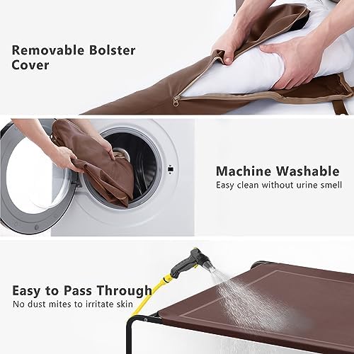 WESTERN HOME Cooling Elevated Dog Bed is lightweight and portable for indoor and outdoor use.