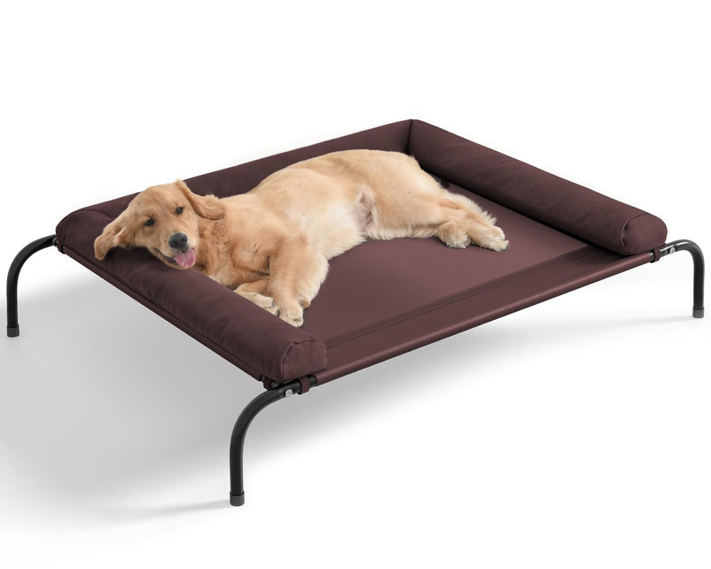 WESTERN HOME Cooling Elevated Dog Bed frame provides sturdy outdoor support for large dogs.