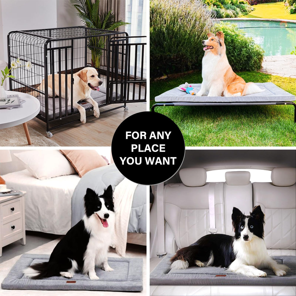 WESTERN HOME grey crate bed blends with home decor