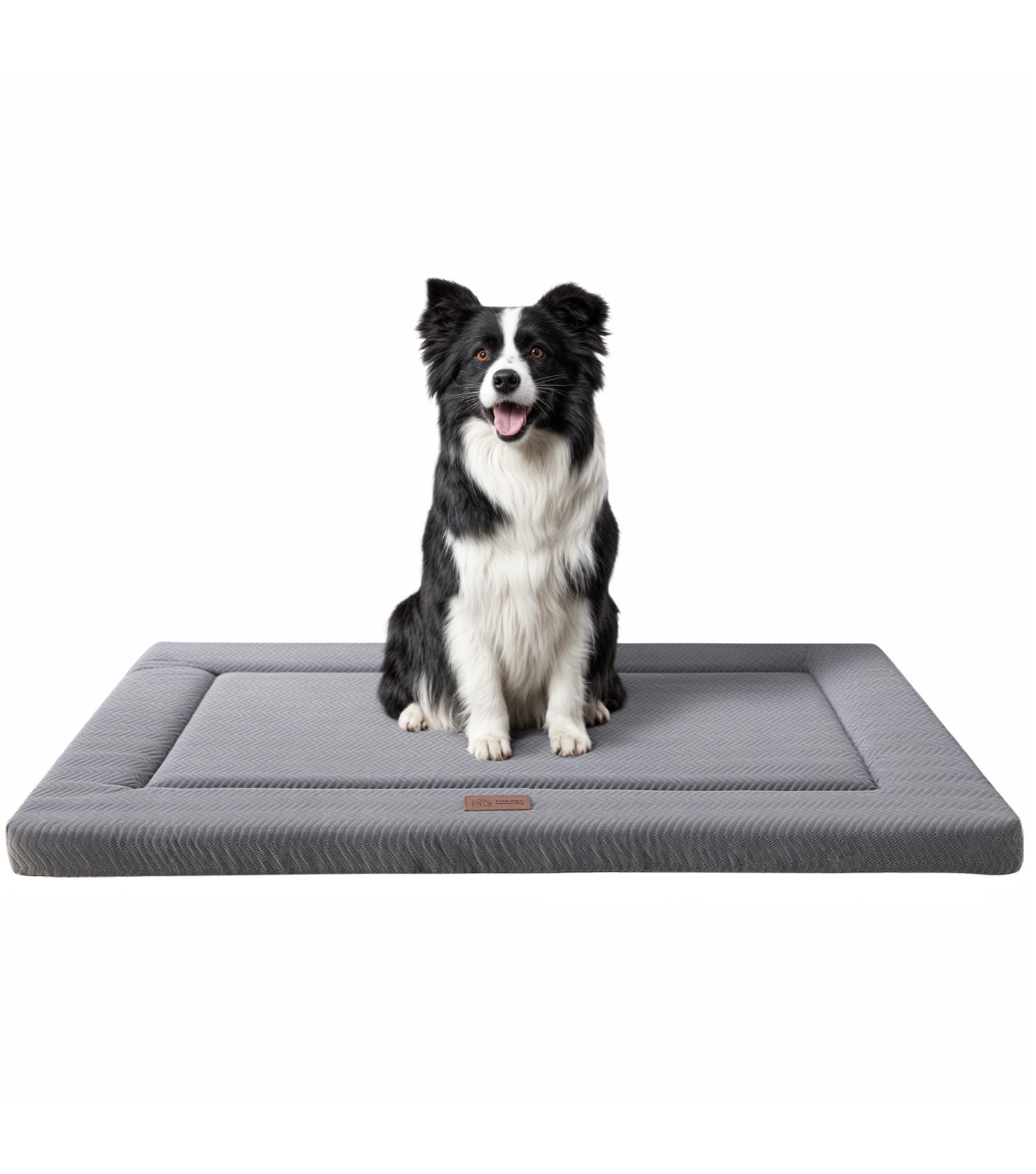 WESTERN HOME dog bed inside crate with soft wavy plush for comfort