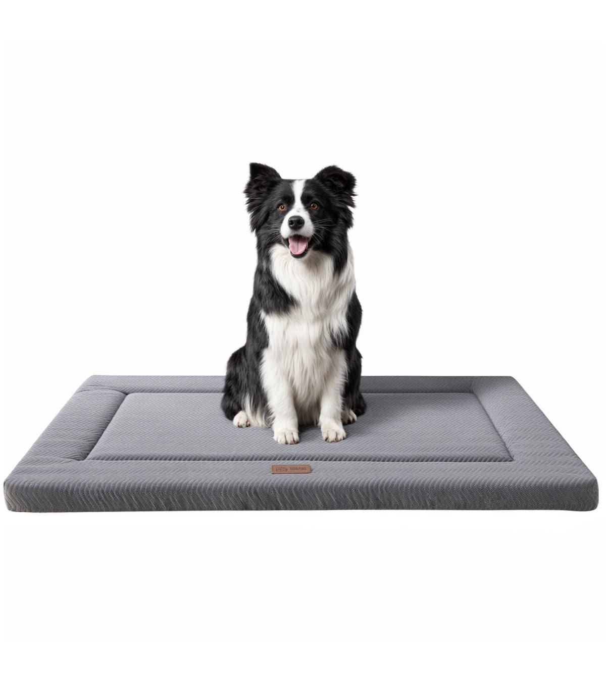 WESTERN HOME dog bed inside crate with soft wavy plush for comfort