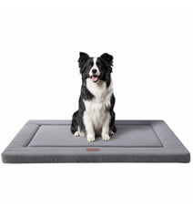 WESTERN HOME dog bed inside crate with soft wavy plush for comfort