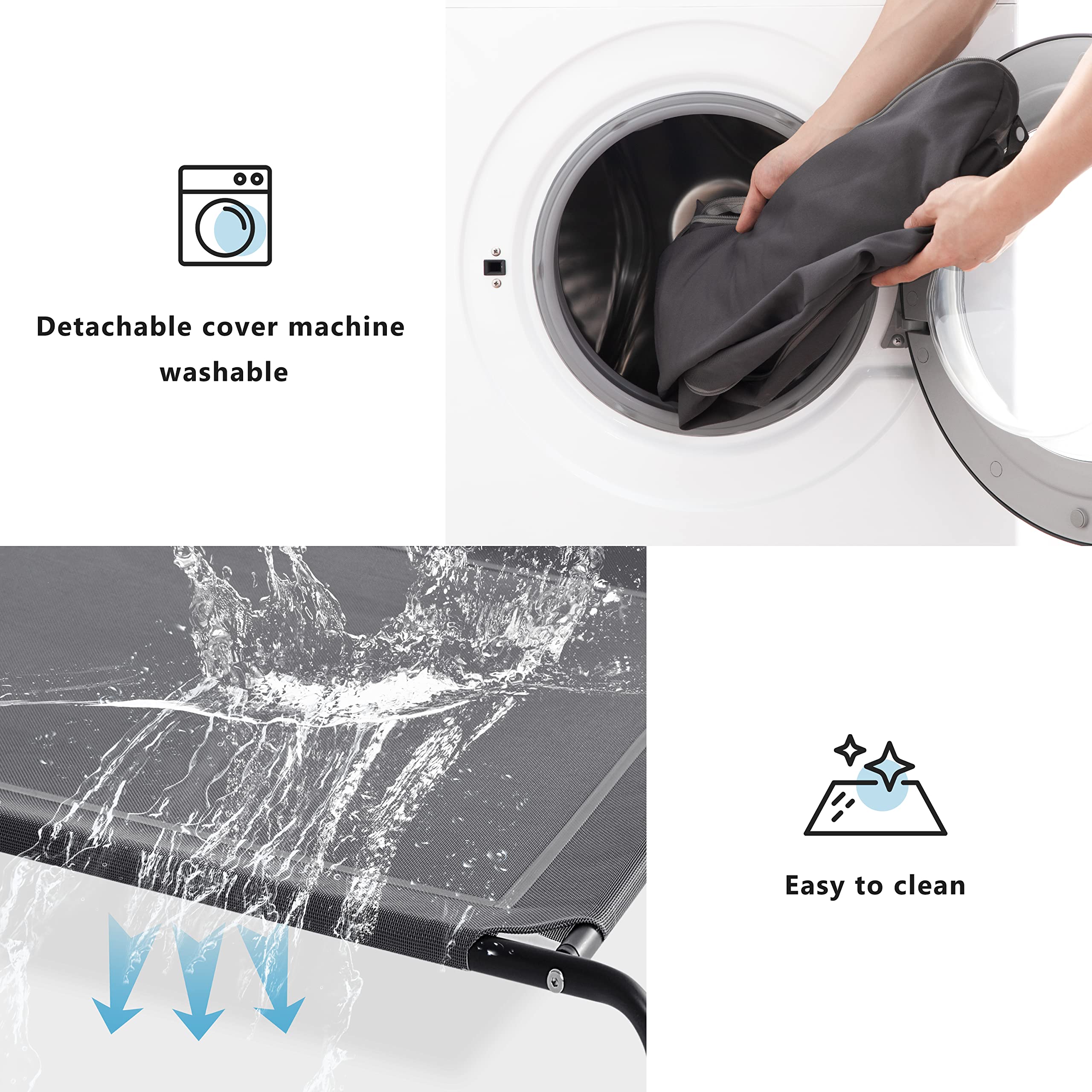 WESTERN HOME easy-clean design with tight mesh surface reduces hair cling.