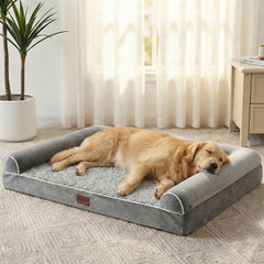 WESTERN HOME Large Dog Bed waterproof lining protects foam and keeps paws dry.